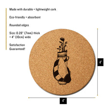 Load image into Gallery viewer, Cork Coasters - Golf Series (Set of 4)
