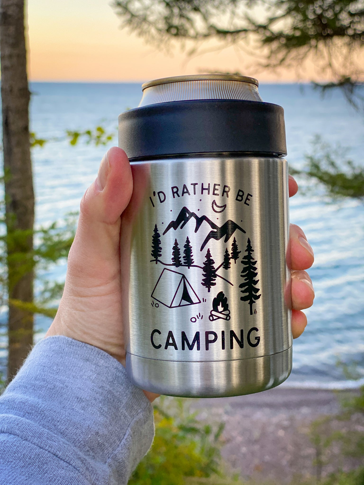 Rather Be Camping - 12oz Can Cooler
