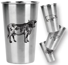 Load image into Gallery viewer, *NEW!* Stainless Steel Pint Cups - Farm Animals (Set of 4)
